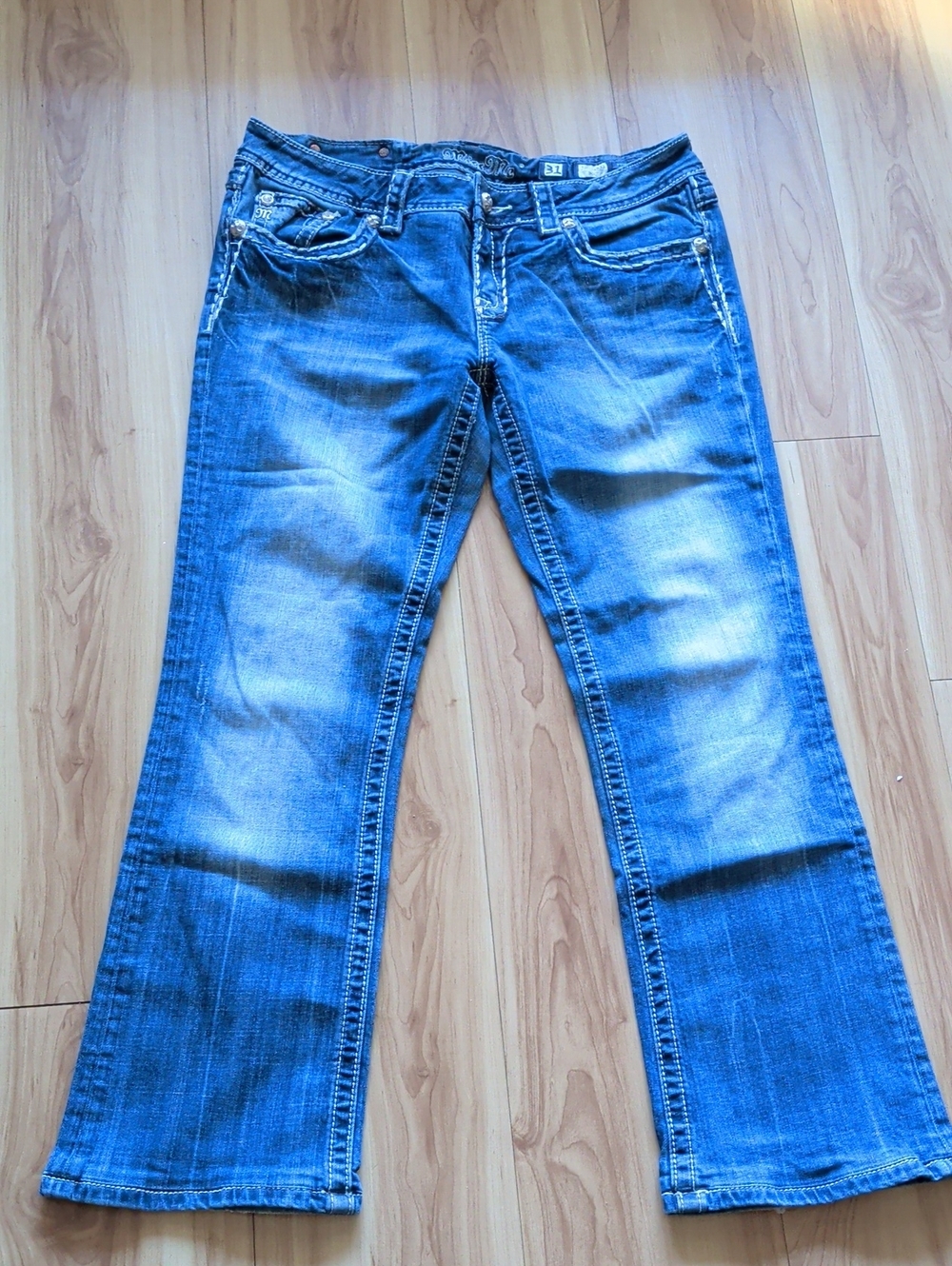Blue Women's Bootcut Miss Me Western Jeans